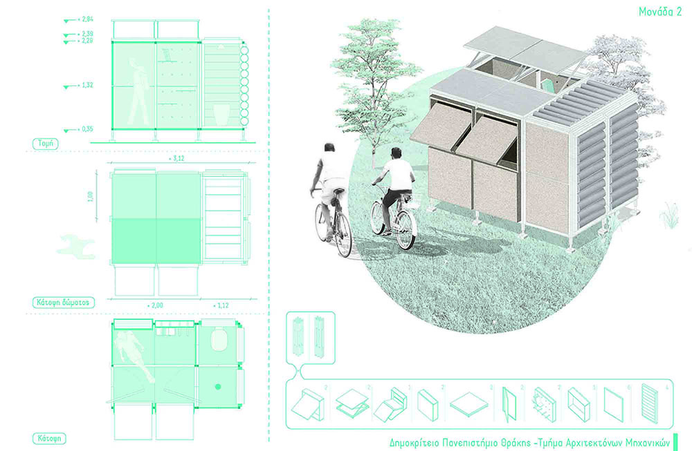 Temporary housing unit and self-managed camp