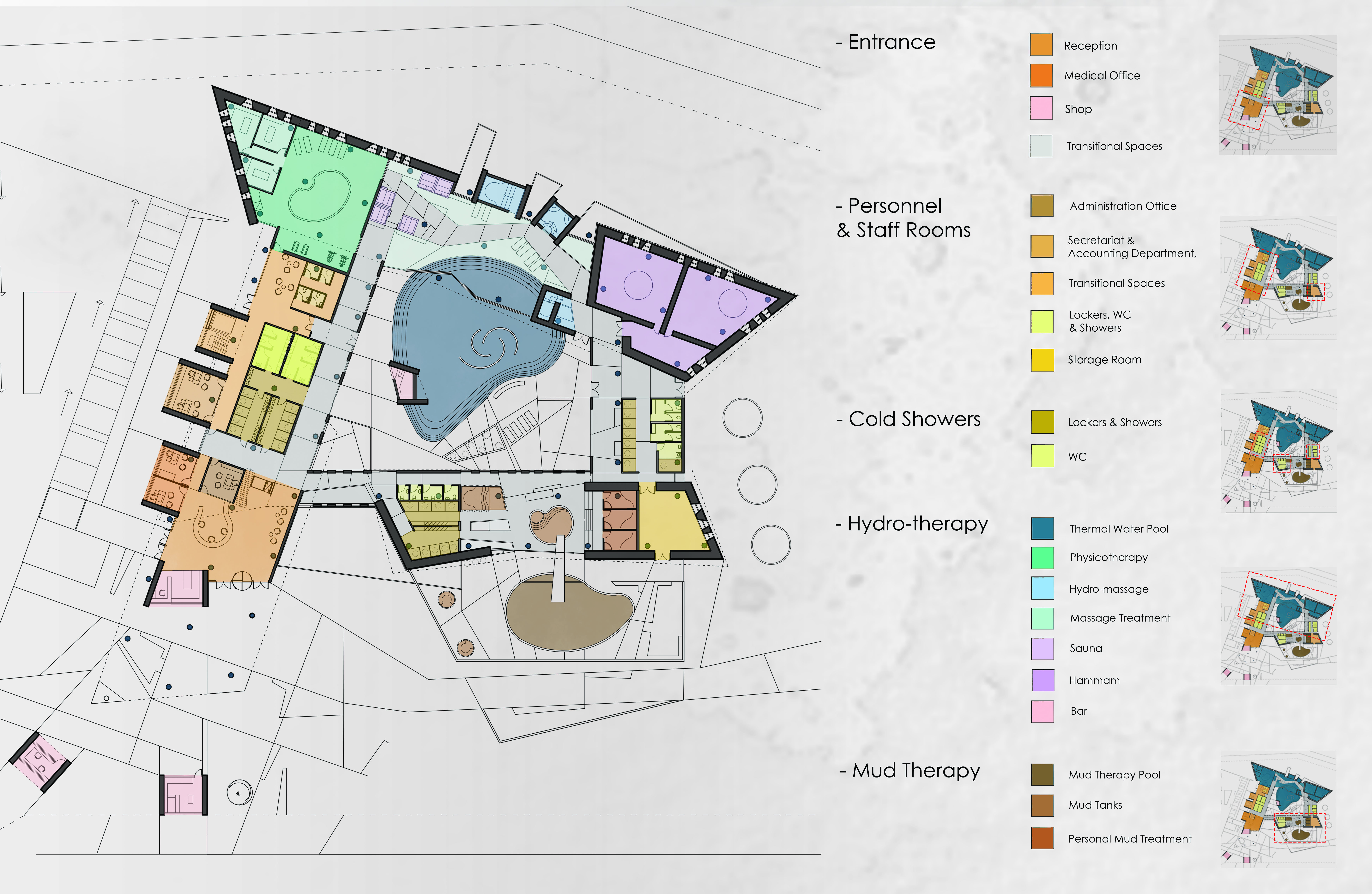 Thermal Baths Complex in relation to the Natura region of Pieria, Greece | Diploma Thesis