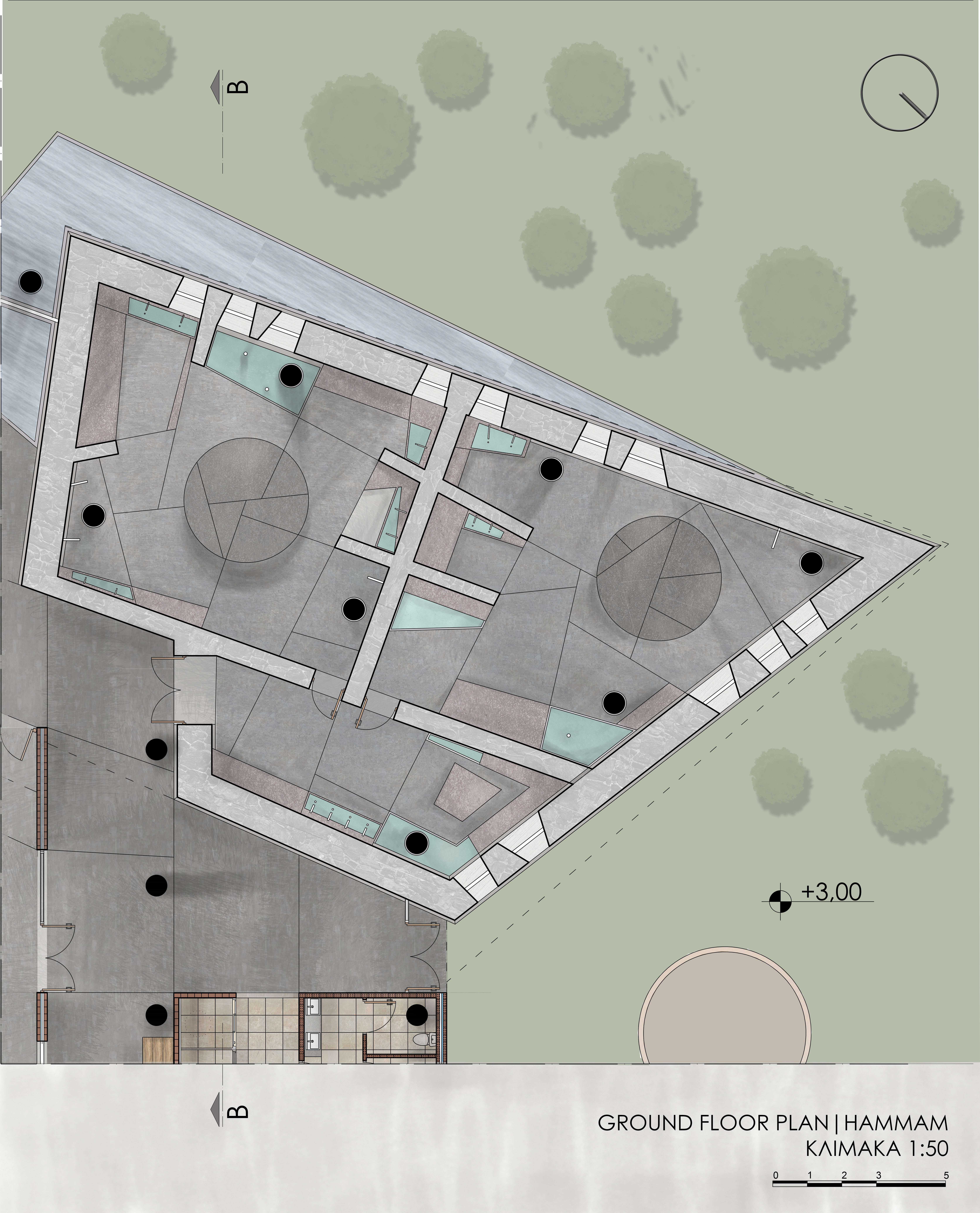 Thermal Baths Complex in relation to the Natura region of Pieria, Greece | Diploma Thesis