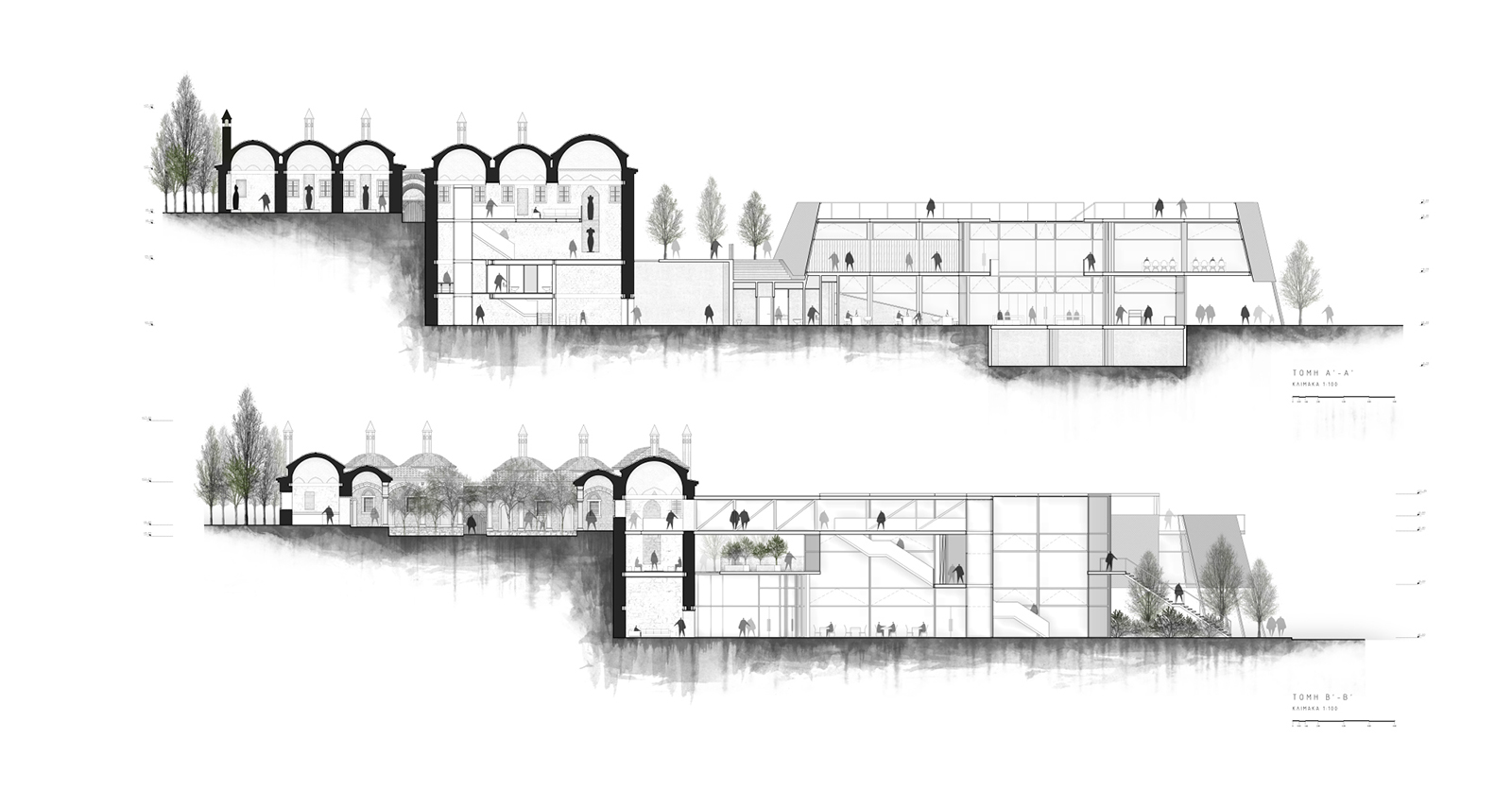 School of Fashion Design & Cultural Center in Kastoria _ Renovation and Adaptive
Reuse of Madrasa (Mendreses) of Ahmed Pasha with additional buildings.
