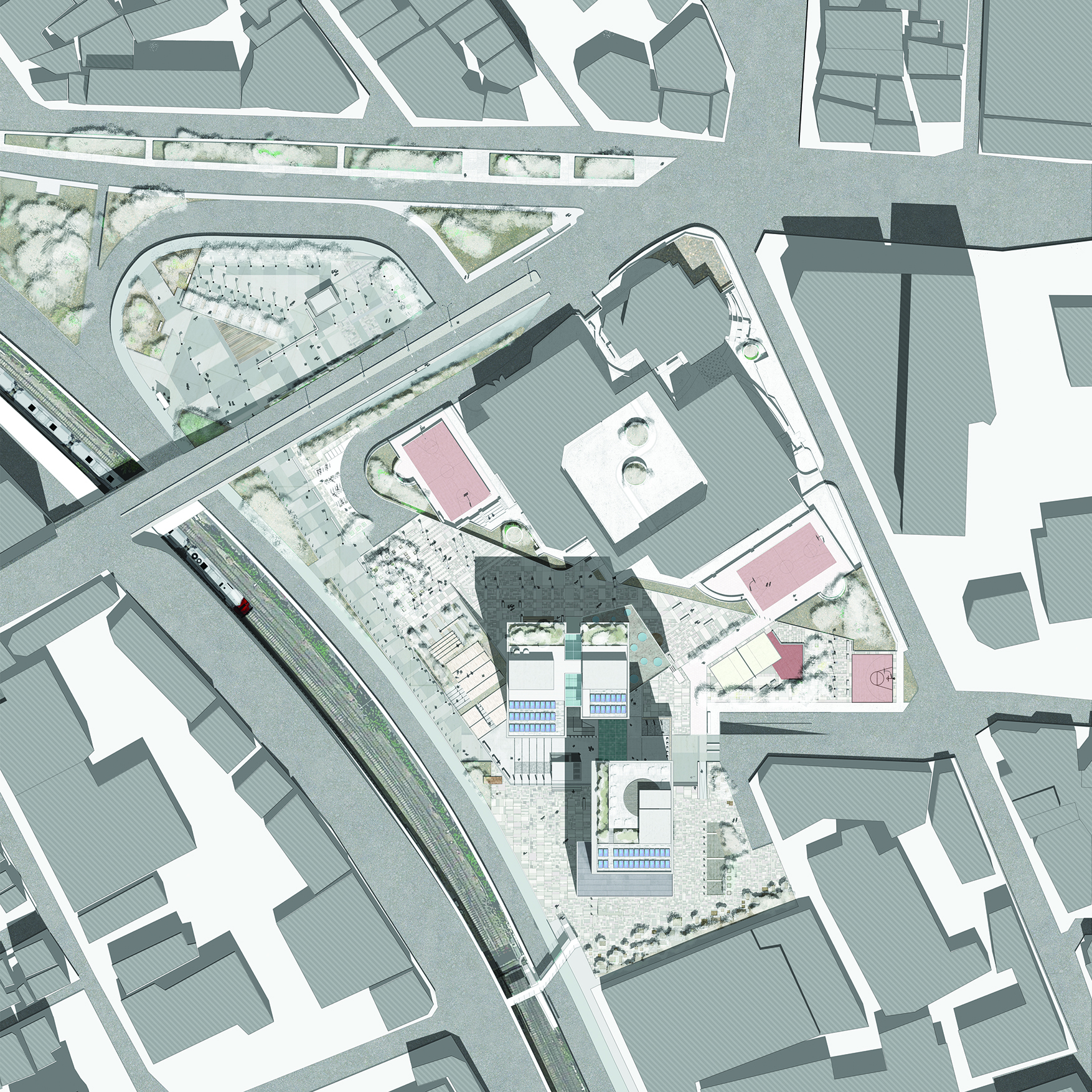 WorkScrapers: Offices complex with conference hall and commercial spaces in Neo Faliro – Peiraeus