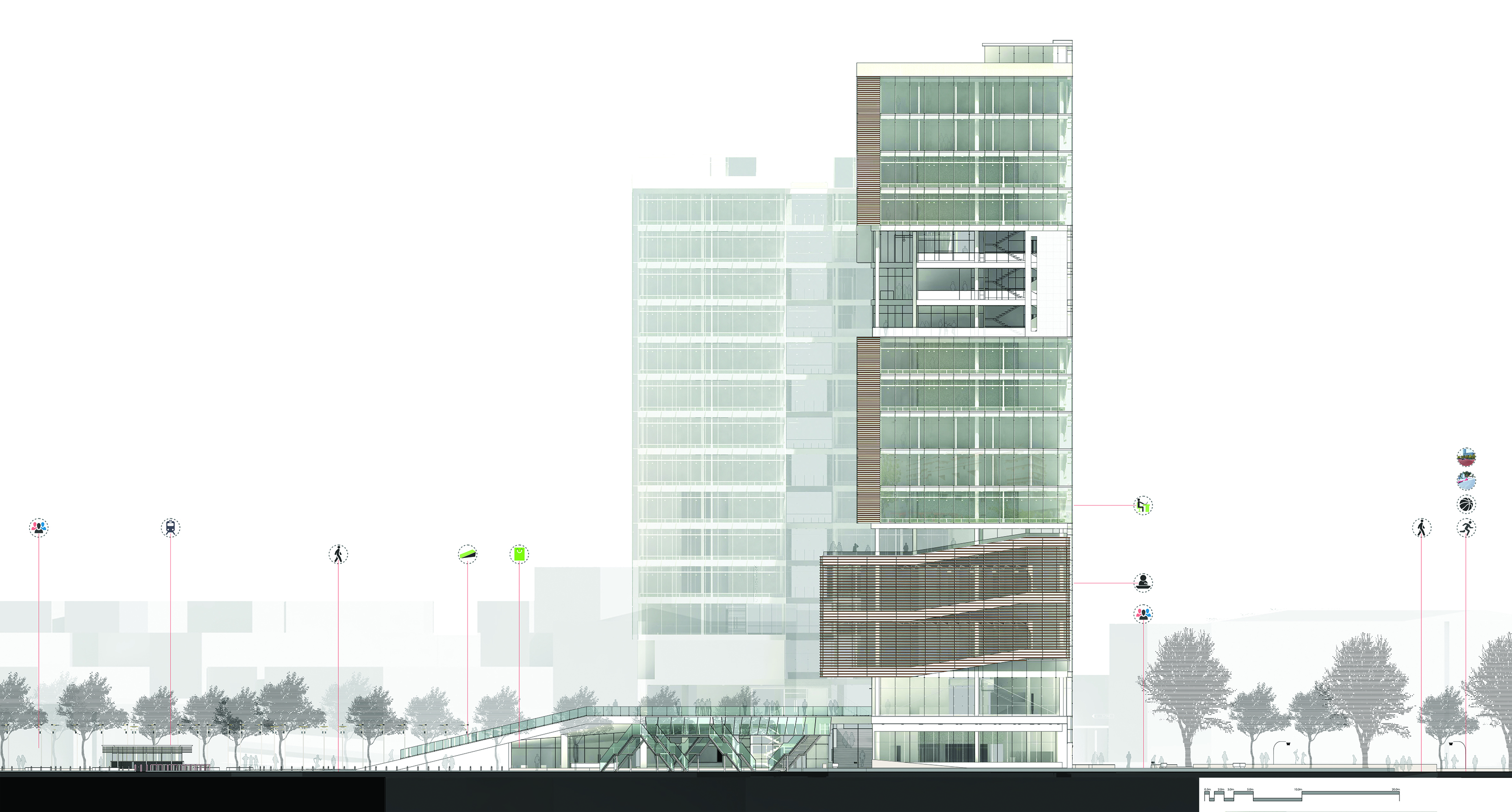 WorkScrapers: Offices complex with conference hall and commercial spaces in Neo Faliro – Peiraeus
