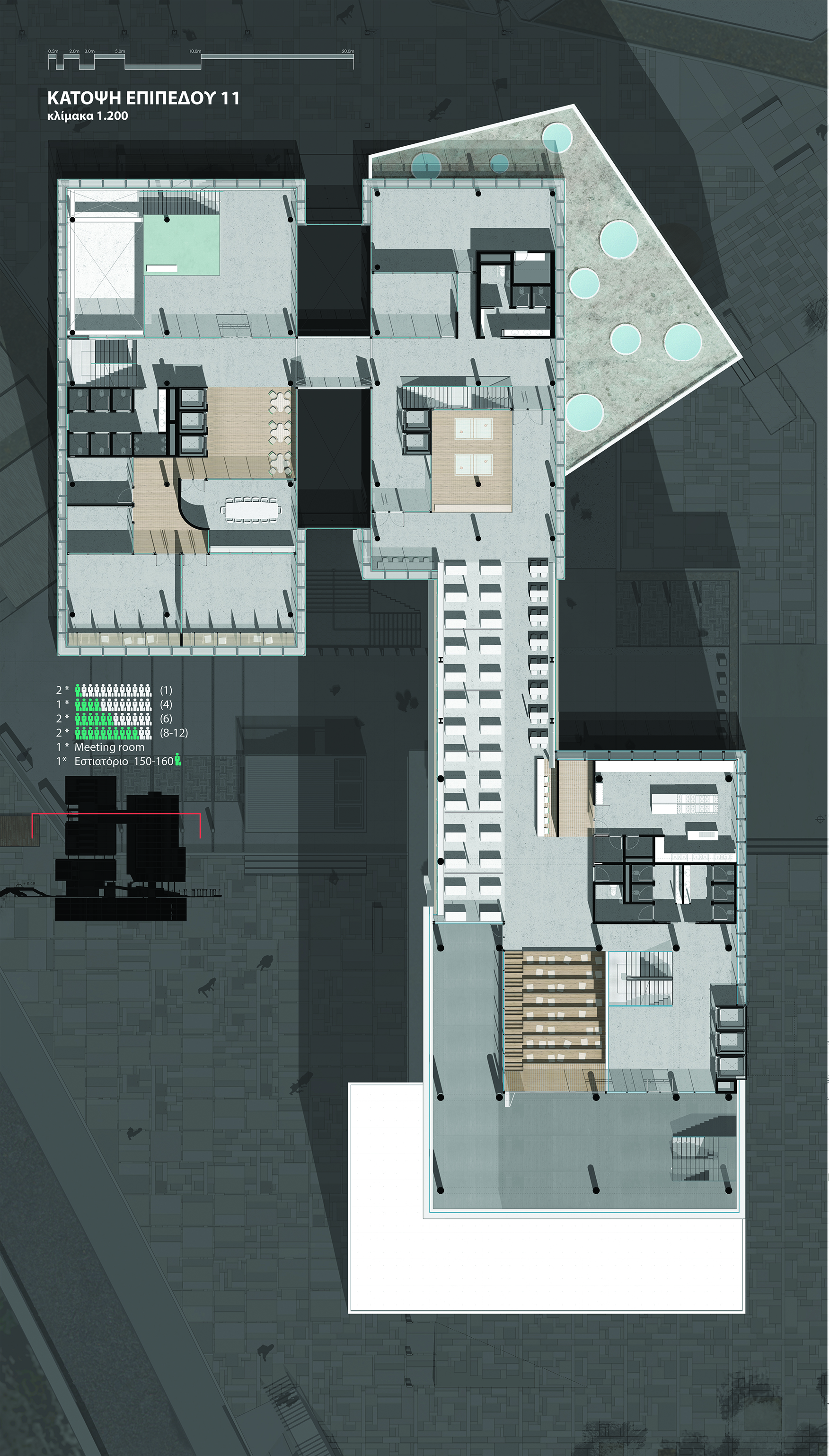 WorkScrapers: Offices complex with conference hall and commercial spaces in Neo Faliro – Peiraeus