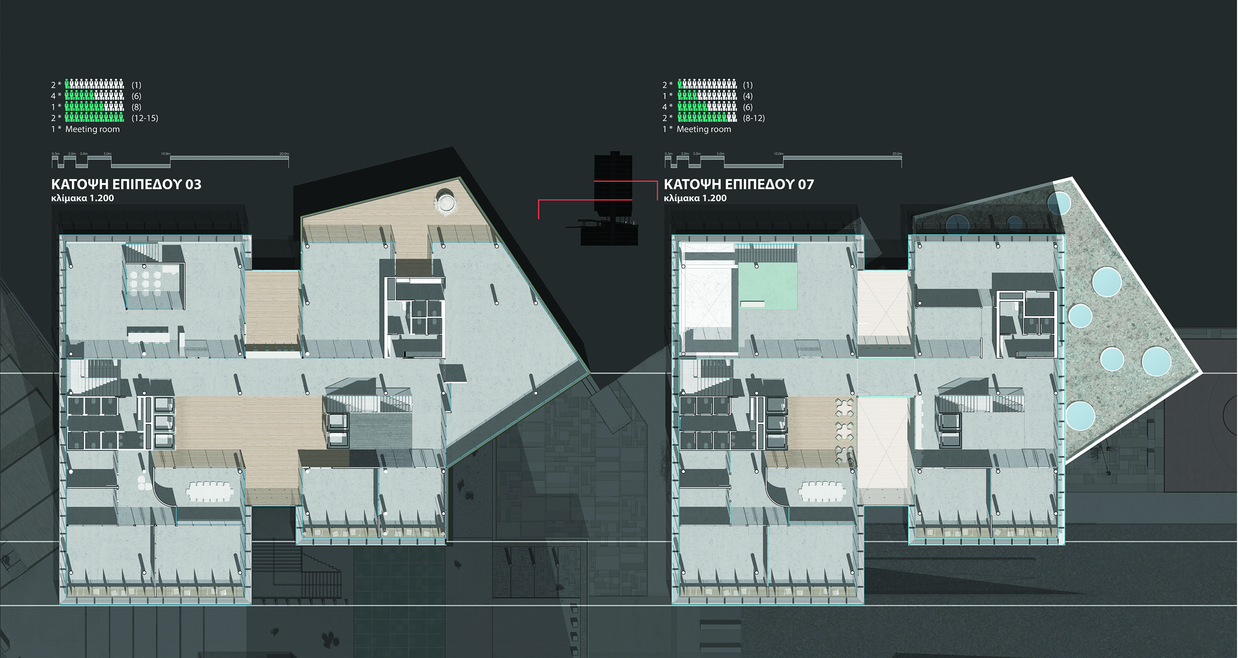 WorkScrapers: Offices complex with conference hall and commercial spaces in Neo Faliro – Peiraeus